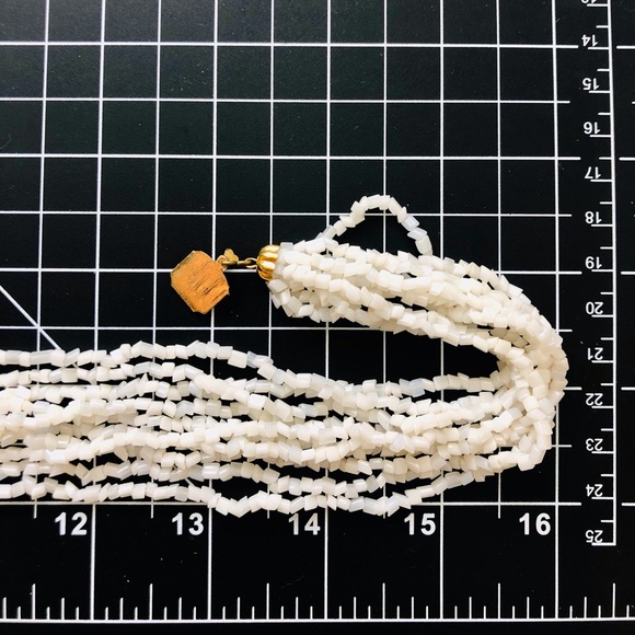 RARE Vintage Estate Italian Deco White Necklace - Picture 10 of 12